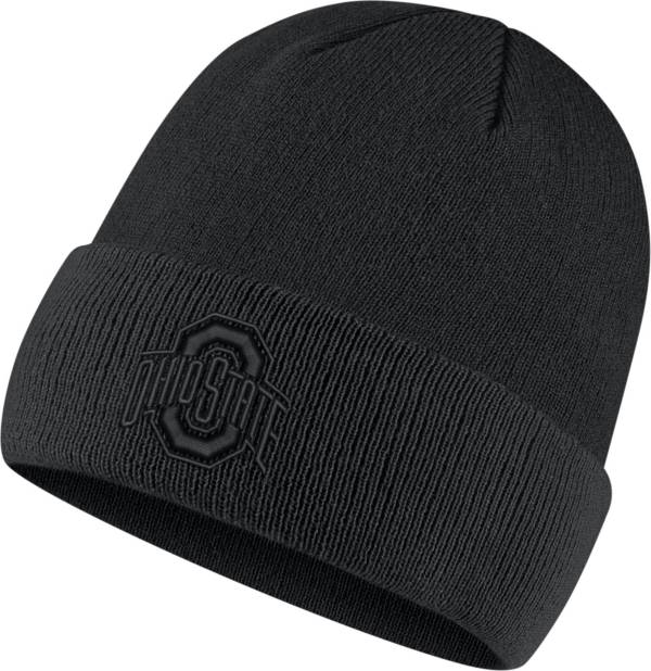 Nike Men's Ohio State Buckeyes Black Logo Cuffed Knit Beanie