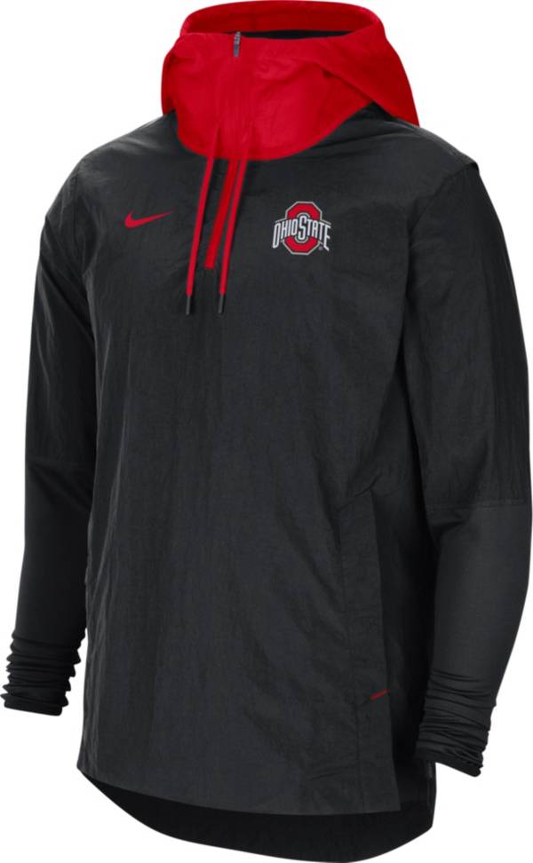 Nike Men's Ohio State Buckeyes Football Sideline Player Lightweight Black Jacket
