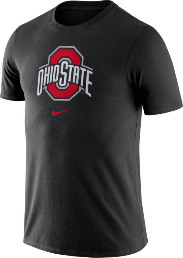 Nike Men's Ohio State Buckeyes Essential Logo Black T-Shirt