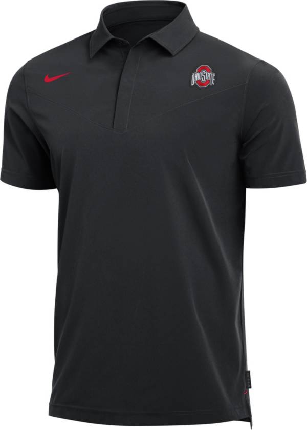 Nike Men's Ohio State Buckeyes Dri-FIT Football Sideline UV Black Polo