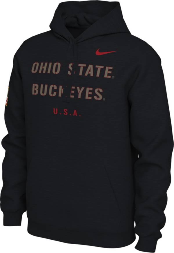 Nike Men's Ohio State Buckeyes Veterans Day Black Pullover Hoodie