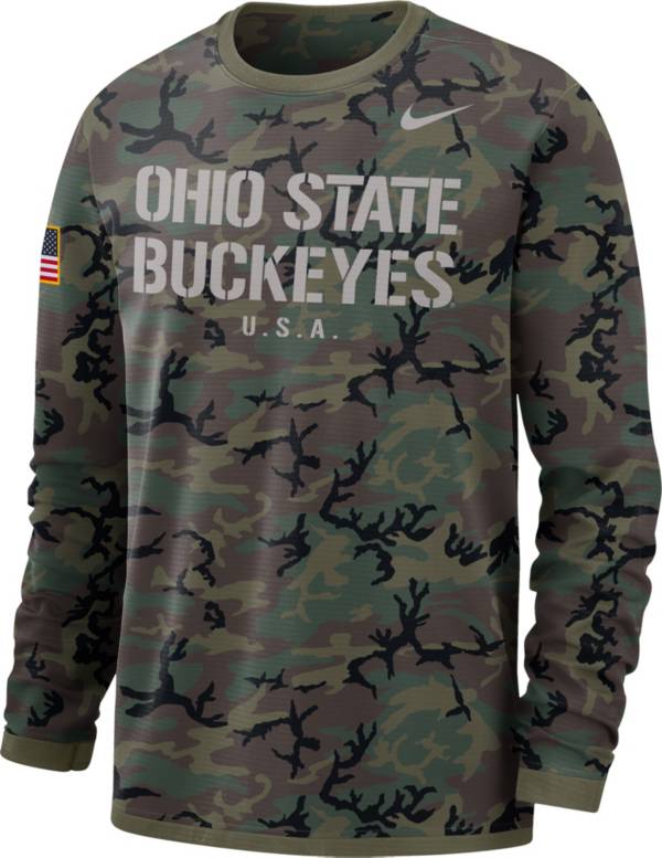 Nike Men's Ohio State Buckeyes Camo Military Appreciation Long Sleeve T-Shirt product image