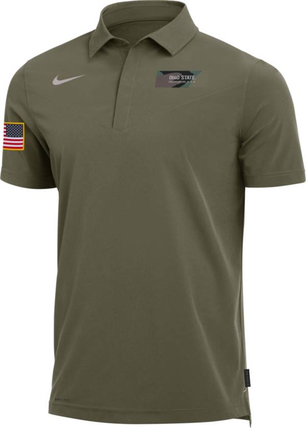 Nike Men's Ohio State Buckeyes Green Military Appreciation UV Polo