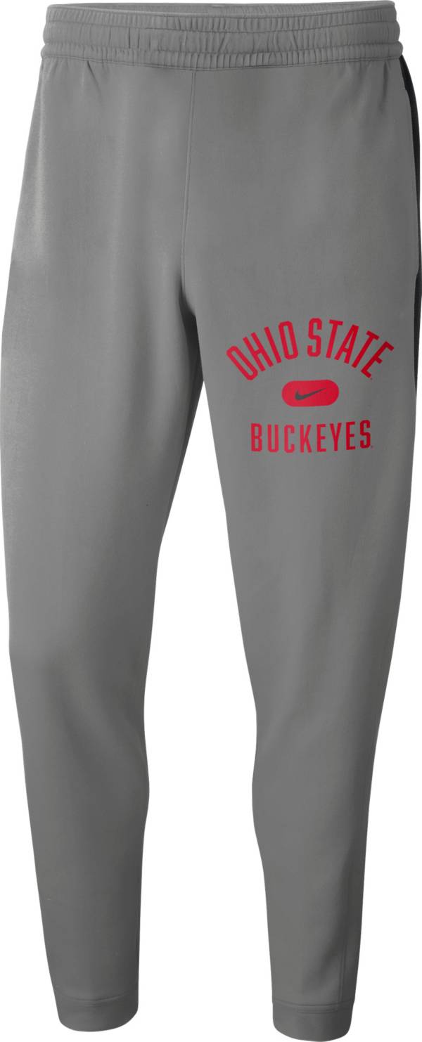 Nike Men's Ohio State Buckeyes Grey Spotlight Basketball Pants