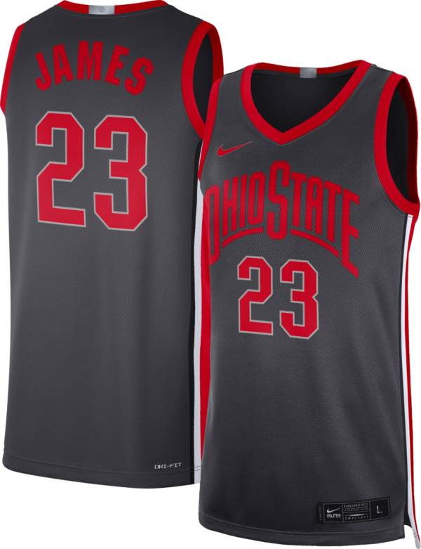 Nike Men's Ohio State Buckeyes LeBron James #23 Gray Limited Basketball Jersey product image