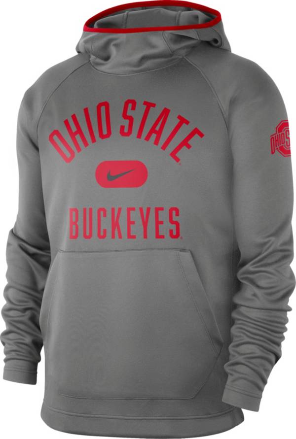 Nike Men's Ohio State Buckeyes Gray Spotlight Basketball Pullover Hoodie