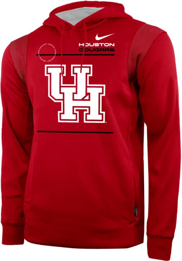 Nike Men's Houston Cougars Red Therma Performance Pullover Hoodie