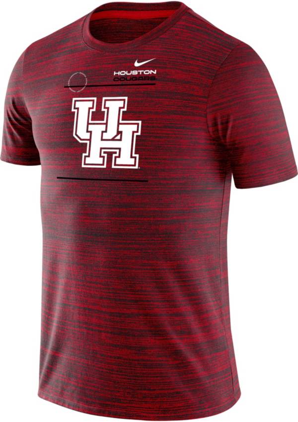 Nike Men's Houston Cougars Red Football Sideline Velocity T-Shirt