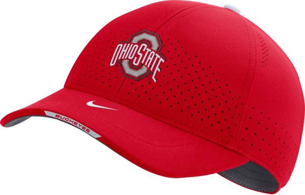 Nike Men's Ohio State Buckeyes Scarlet AeroBill Swoosh Flex Classic99 Football Sideline Hat