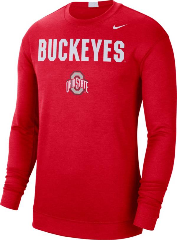 Nike Men's Ohio State Buckeyes Scarlet Spotlight Basketball Long Sleeve T-Shirt