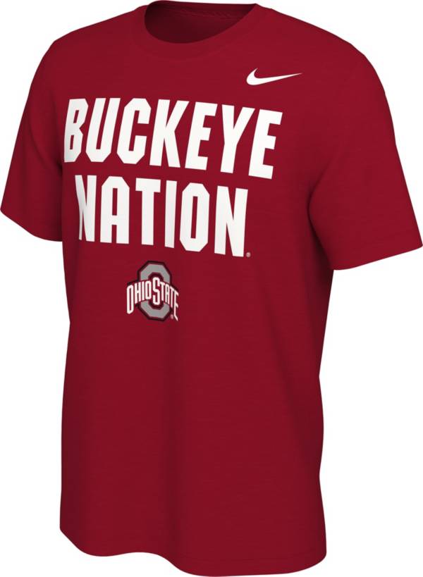 Nike Men's Ohio State Buckeyes Scarlet Buckeye Nation Mantra T-Shirt