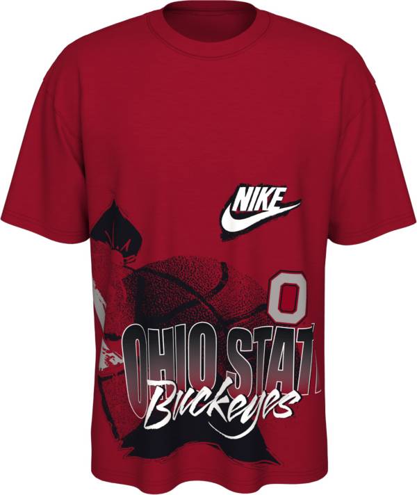 Nike Men's Ohio State Buckeyes Scarlet Max90 Hoops T-Shirt