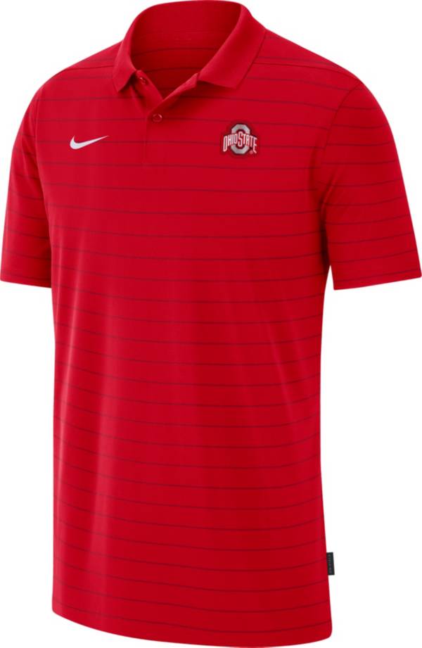 Nike Men's Ohio State Buckeyes Scarlet Football Sideline Victory Polo