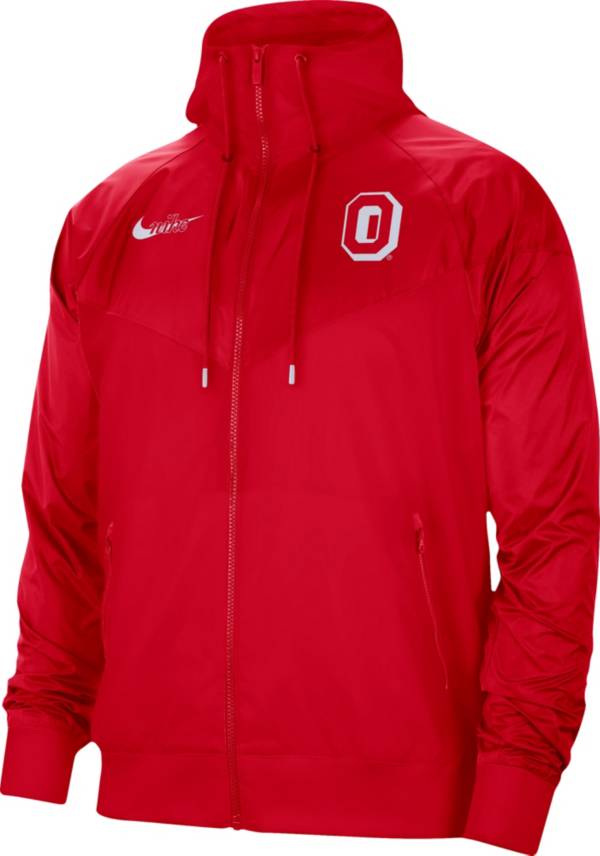 Nike Men's Ohio State Buckeyes Scarlet Windrunner Vault Logo Jacket