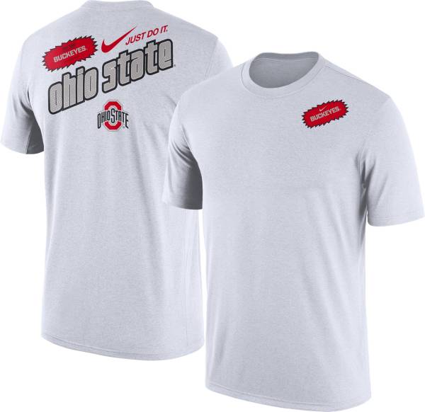 Nike Men's Ohio State Buckeyes White Max90 Oversized Just Do It Seasonal T-Shirt