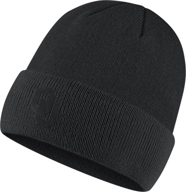 Nike Men's Oklahoma Sooners Black Logo Cuffed Knit Beanie product image
