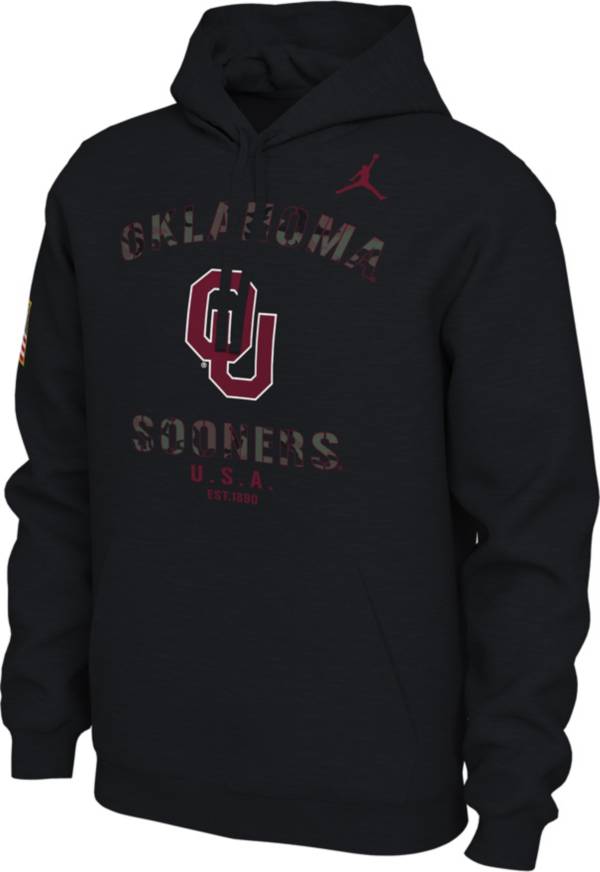 Jordan Men's Oklahoma Sooners Veterans Day Black Pullover Hoodie