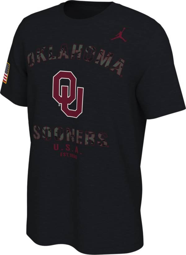 Jordan Men's Oklahoma Sooners Veterans Day Black T-Shirt product image