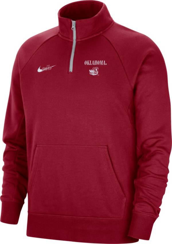 Nike Men's Oklahoma Sooners Crimson Retro Quarter-Zip