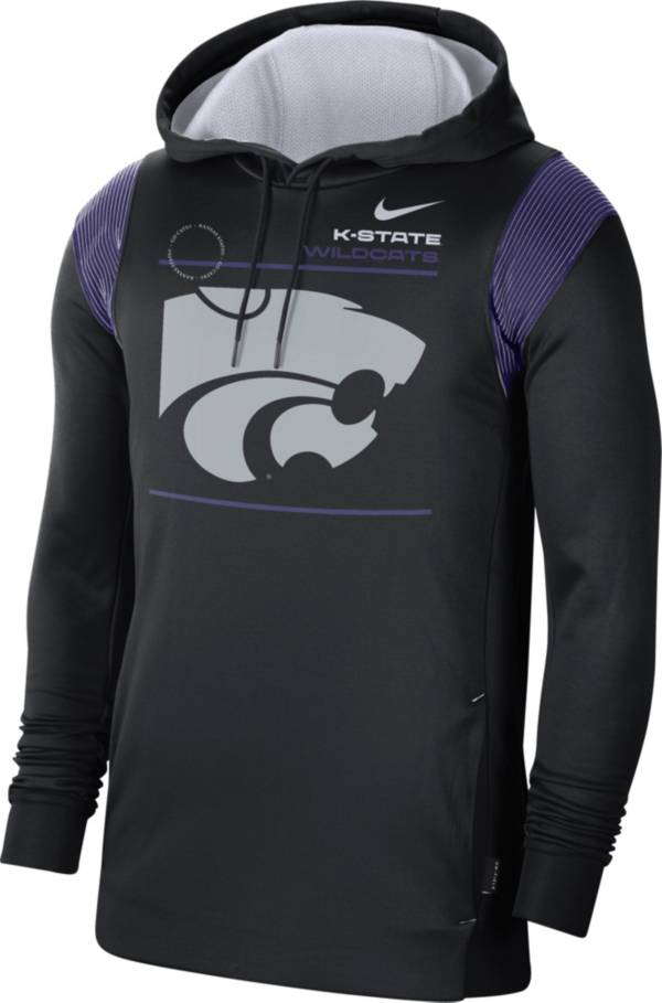 Nike Men's Kansas State Wildcats Therma Performance Pullover Black Hoodie