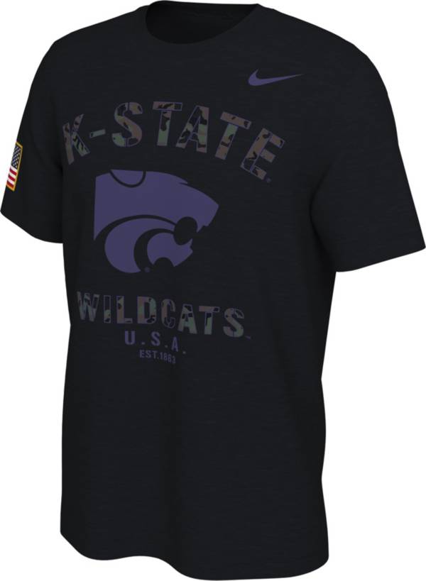 Nike Men's Kansas State Wildcats Veterans Day Black T-Shirt