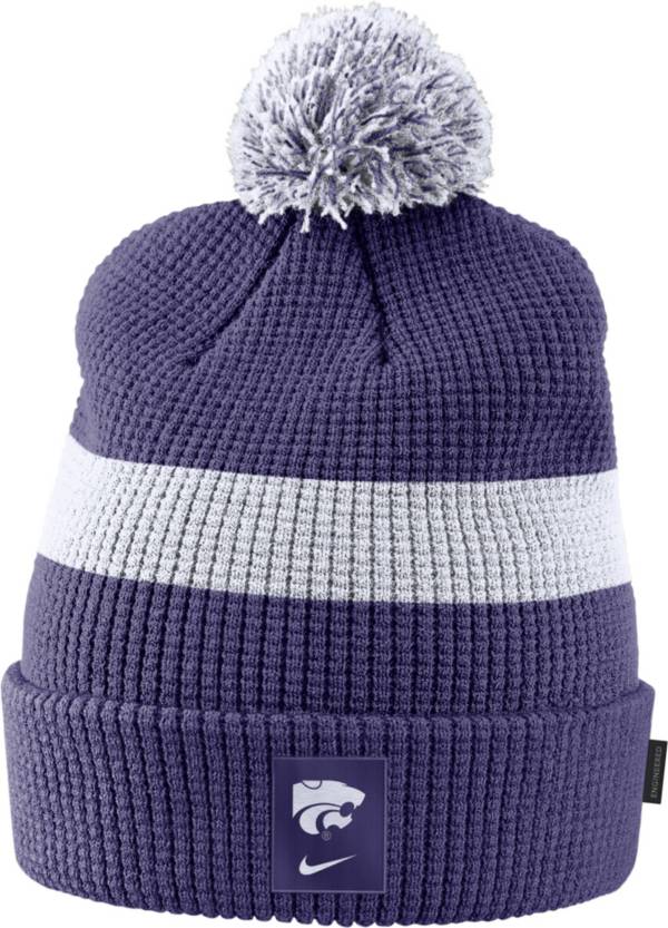 Nike Men's Kansas State Wildcats Purple Football Sideline Pom Beanie