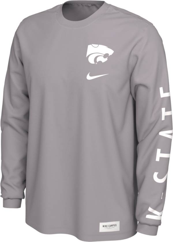 Nike Men's Kansas State Wildcats Pastel Purple Seasonal Cotton Long Sleeve T-Shirt product image
