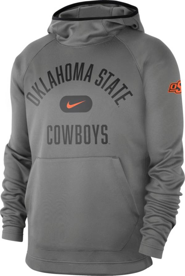 Nike Men's Oklahoma State Cowboys Grey Spotlight Basketball Pullover Hoodie