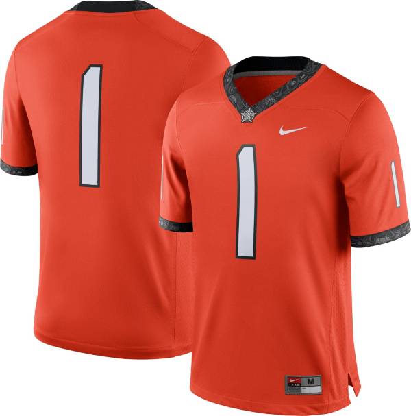Nike Men's Oklahoma State Cowboys #1 Orange Alternate Dri-FIT Game Football Jersey