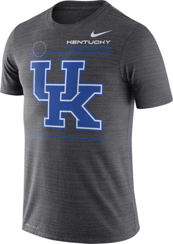 Nike Men's Kentucky Wildcats Grey Dri-FIT Velocity Football Sideline T-Shirt