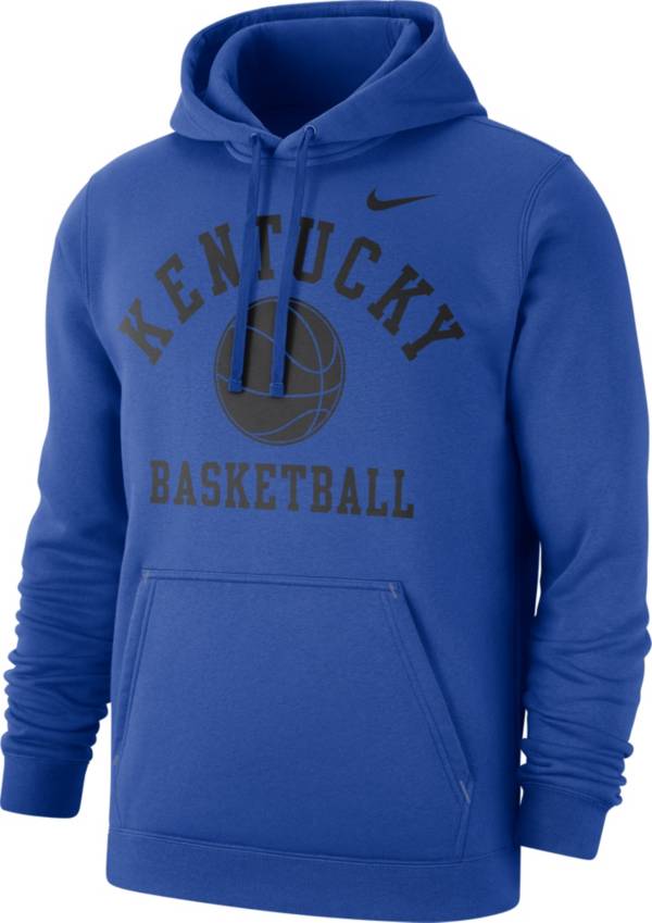 Nike Men's Kentucky Wildcats Blue Basketball Club Fleece Pullover Hoodie