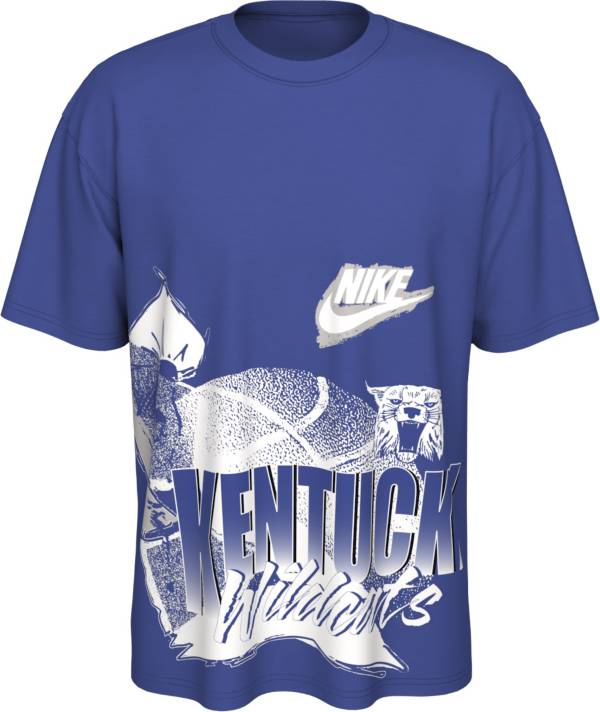 Nike Men's Kentucky Wildcats Blue Max90 90's Basketball T-Shirt