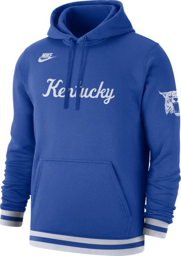 Nike Men's Kentucky Wildcats Blue Retro Fleece Pullover Hoodie