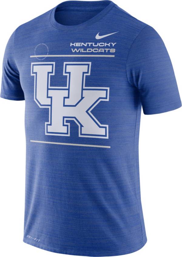 Nike Men's Kentucky Wildcats Blue Dri-FIT Velocity Football Sideline T-Shirt