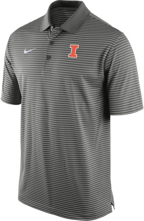 Nike Men's Illinois Fighting Illini Grey Stadium Polo