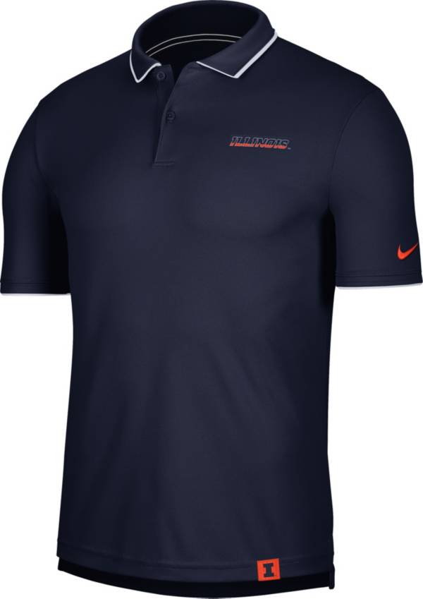 Nike Men's Illinois Fighting Illini Blue Dri-FIT UV Polo