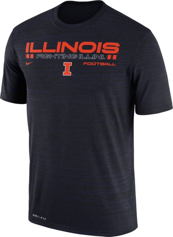 Nike Men's Illinois Fighting Illini Blue Velocity Legend Football T-Shirt