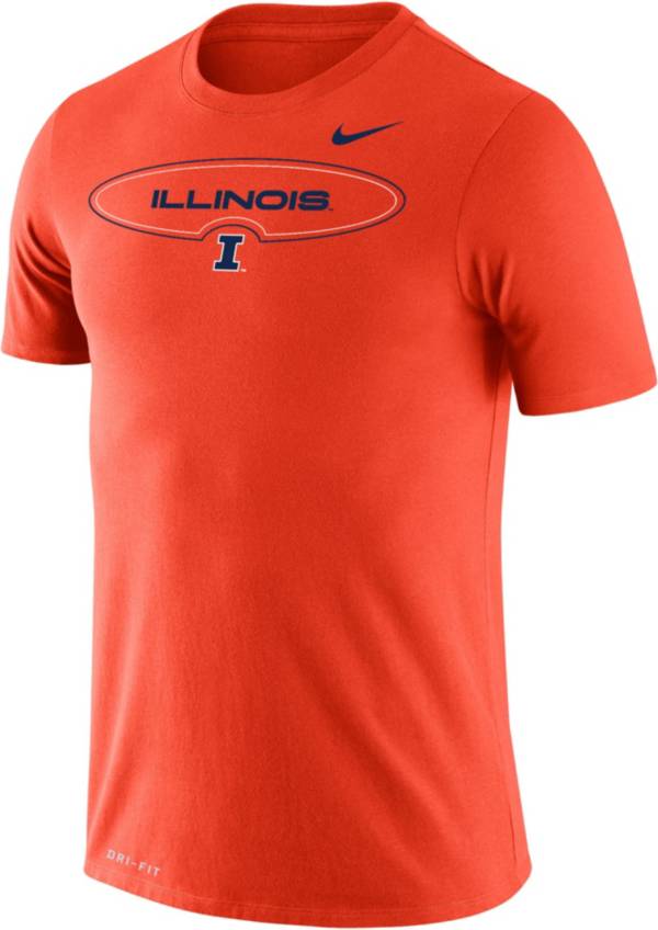 Nike Men's Illinois Fighting Illini Orange Dri-FIT Legend Wordmark T-Shirt