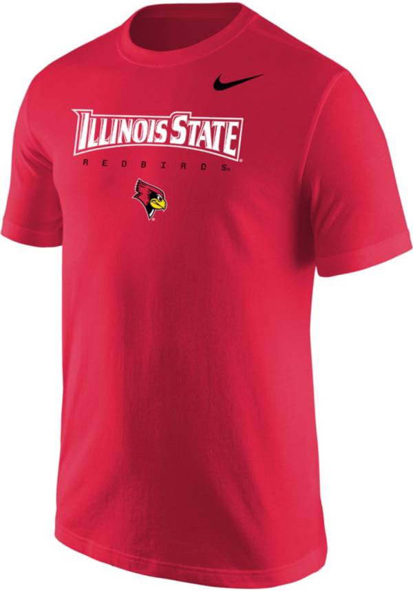 Nike Men's Illinois State Redbirds Red Core Cotton Graphic T-Shirt