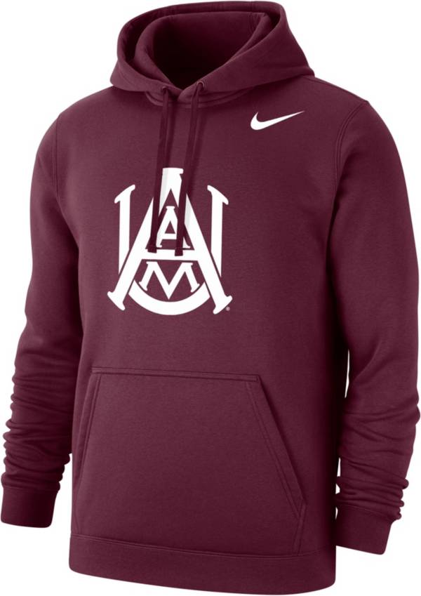 Nike Men's Alabama A&M Bulldogs Maroon Club Fleece Pullover Hoodie