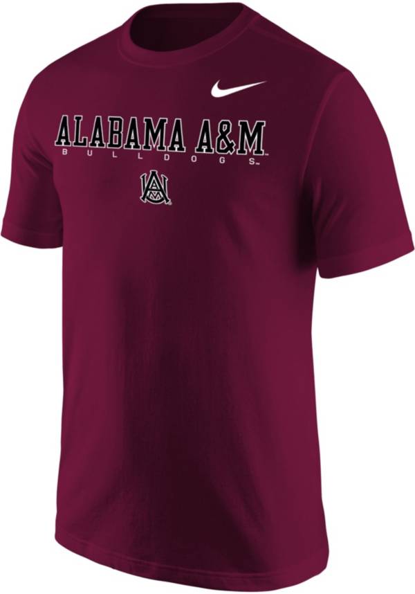 Nike Men's Alabama A&M Bulldogs Maroon Core Cotton Graphic T-Shirt product image