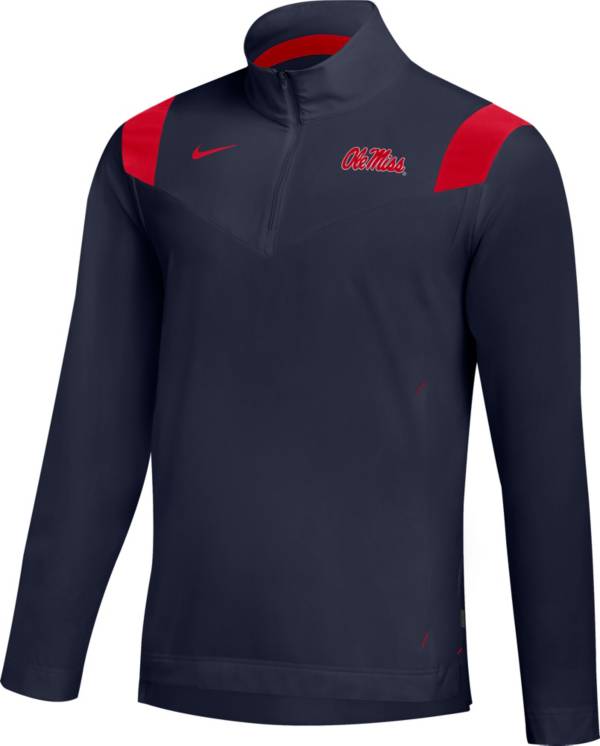 Nike Men's Ole Miss Rebels Navy Football Sideline Coach Lightweight Jacket