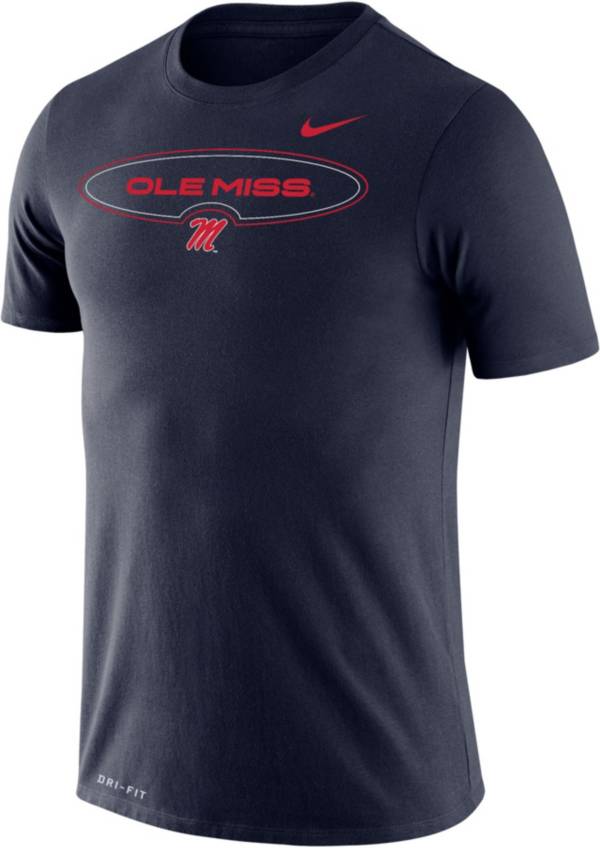 Nike Men's Ole Miss Rebels Blue Dri-FIT Legend Wordmark T-Shirt