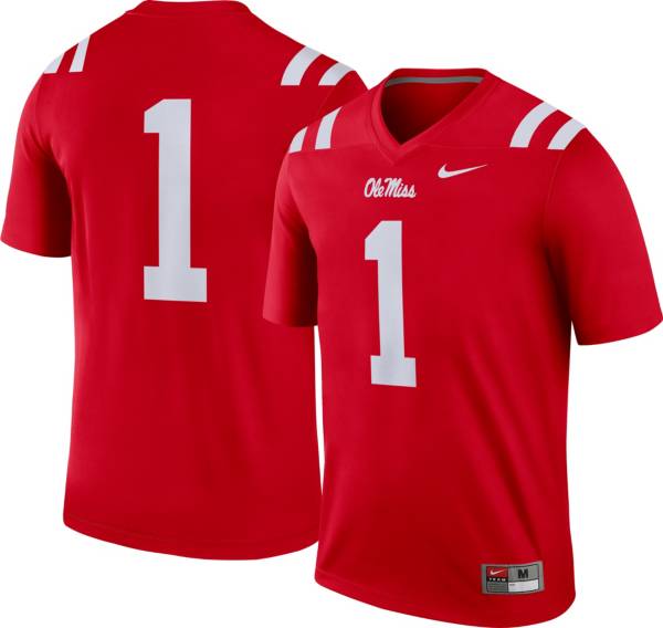 Nike Men's Ole Miss Rebels #1 Red Dri-FIT Legend Football Jersey
