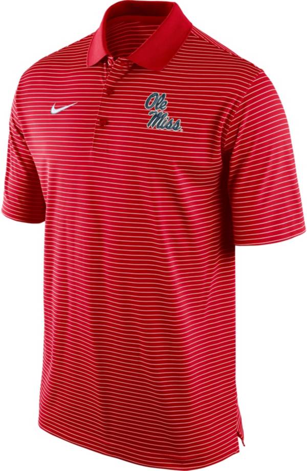 Nike Men's Ole Miss Rebels Red Stadium Polo