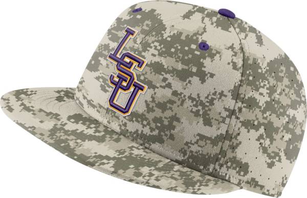 Nike Men's LSU Tigers Camo Fitted Baseball Hat