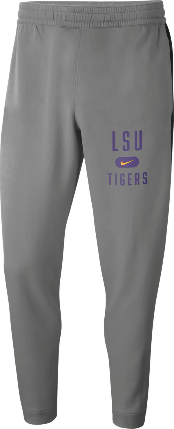 Nike Men's LSU Tigers Grey Spotlight Basketball Pants