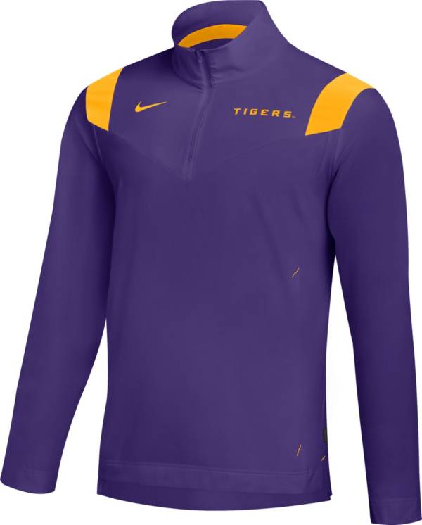 Nike Men's LSU Tigers Purple Football Sideline Coach Lightweight Jacket