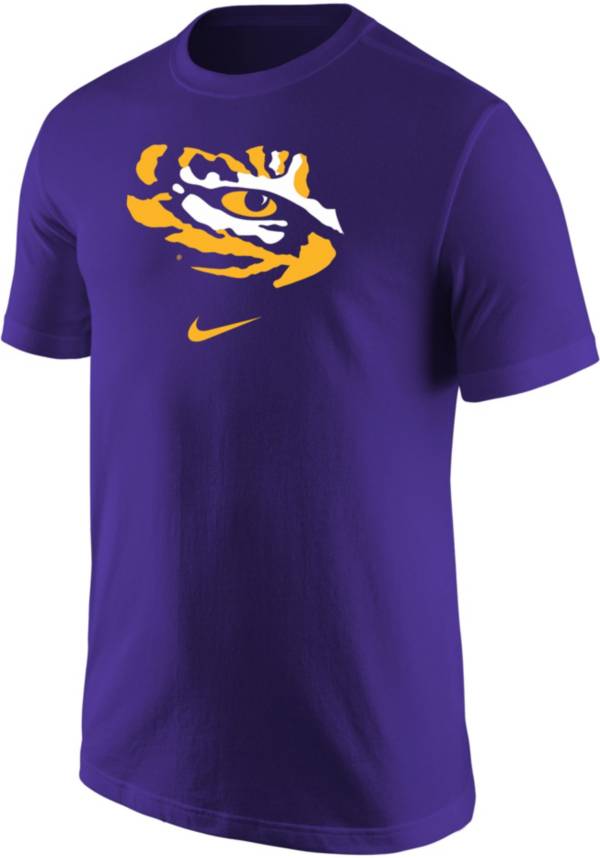 Nike Men's LSU Tigers Purple Core Cotton Logo T-Shirt