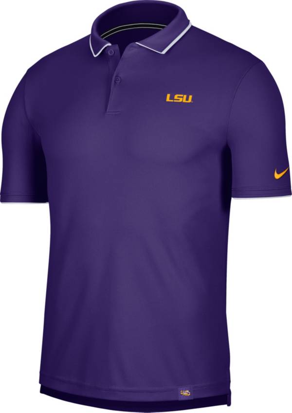 Nike Men's LSU Tigers Purple Dri-FIT UV Polo